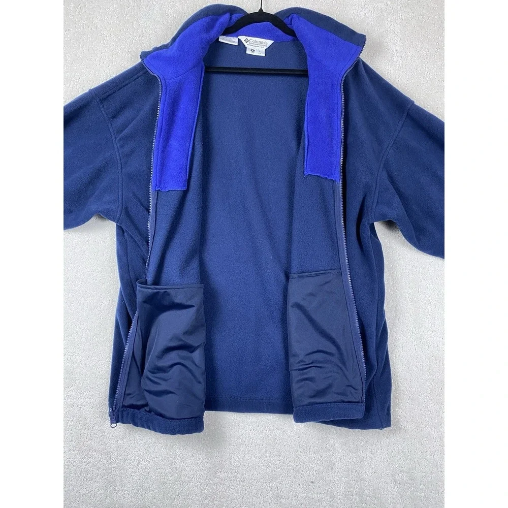 Vintage Columbia 3 in 1 Jacket Mens XL Blue Orange Fleece Interchange Hooded 90s